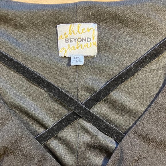 Ashley Graham Beyond Black Criss Cross Dress Sz 14W - Picture 4 of 6